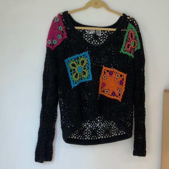 Vintage beaded patchwork sweater - Picture 9 of 9
